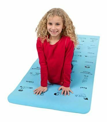 Types of Kids Yoga Mat: Really Good Stuff Kids Yoga Mat with 24 Illustrated Poses