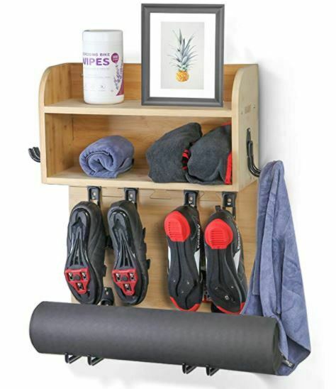 Types of Yoga Mat Storage: Multi-functional Home Gym Wall Mount Rack Shelf Organizer
