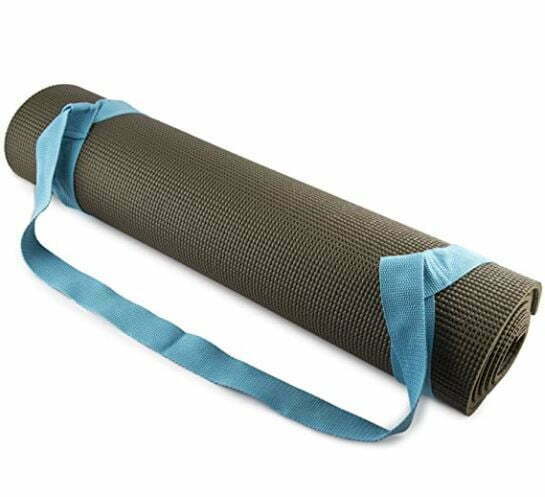 Yoga Mat Strap Options: FIT SPIRIT Adjustable Cotton Yoga Mat Carrying Strap
