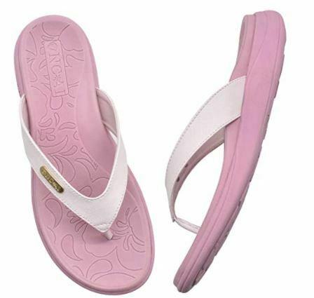 Types of Yoga Mat Flip Flops: ONCAI Women's Flip Flops Comfortable orthotic Arch Support Thong Sandals with Soft Cushion Yoga Foam